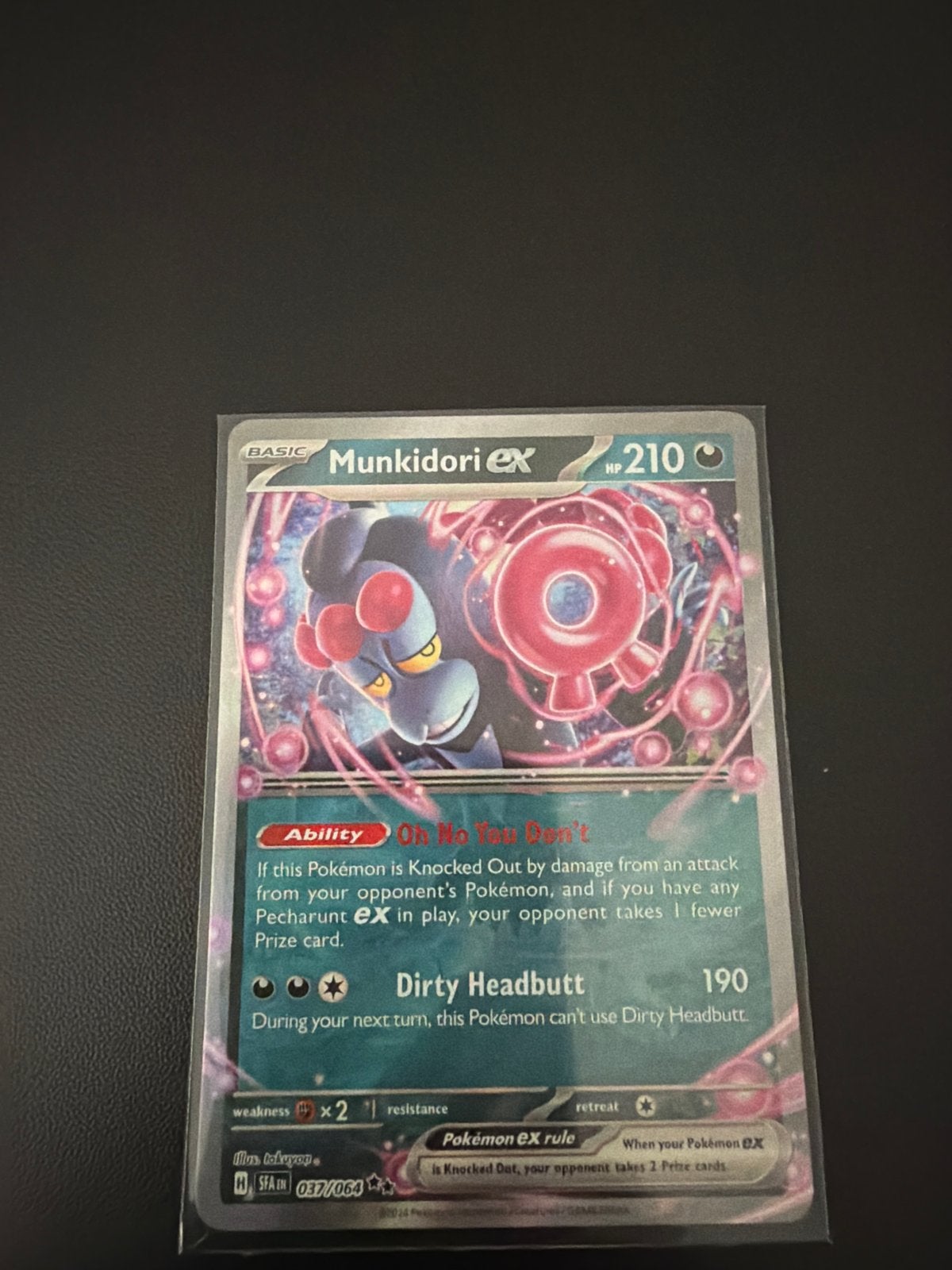 Munkidori ex Pokémon Kaart - Nieuwstaat, Ophalen of Verzenden, Zo goed als nieuw, Losse kaart