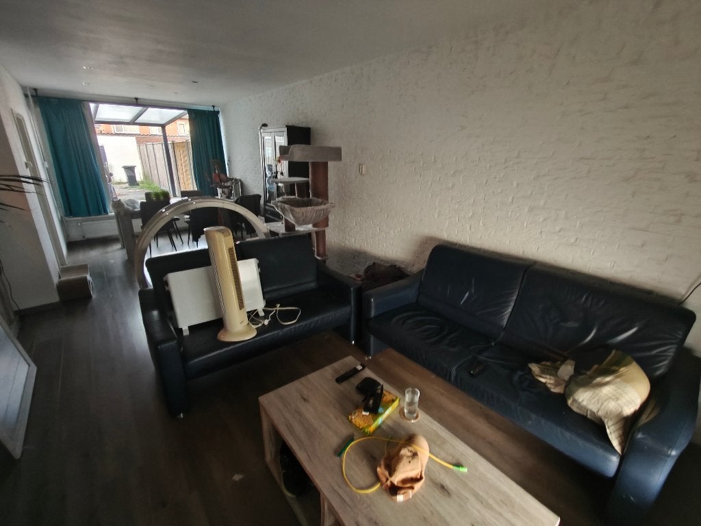 Gratis af te halen: Blauwe Montèl bankstel (3-zits + 2-zits), Ophalen, Gebruikt, Modern Design, Overige maten