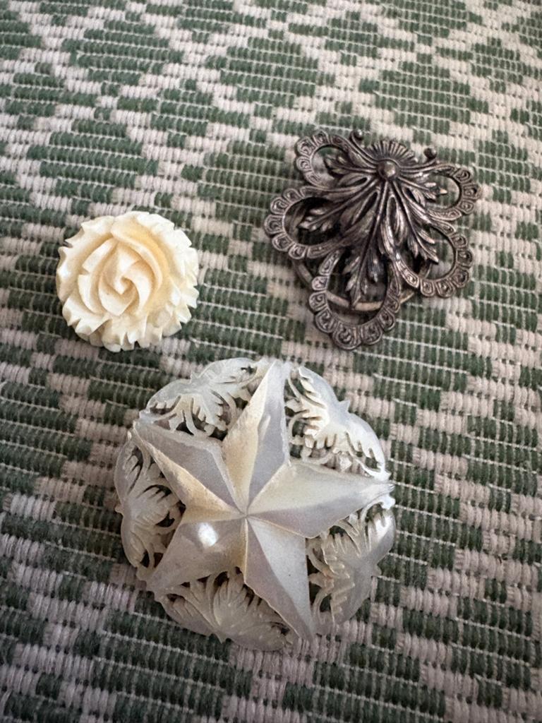 Antieke vintage sieradenset, Ophalen of Verzenden, Overige materialen, Broche