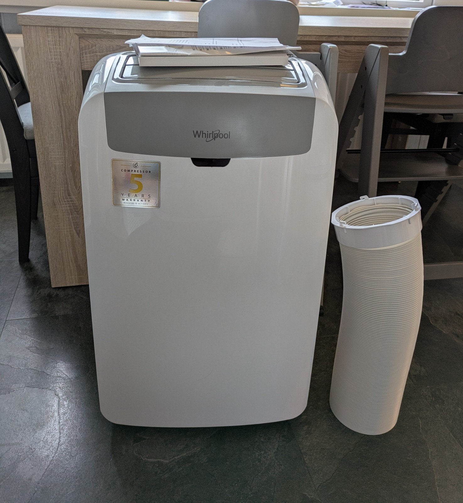 Whirlpool Mobiele Airco PACW212HP - Koelen, Verwarmen, Ophalen, Koelen en Ontvochtigen, Minder dan 60 m³, Timer