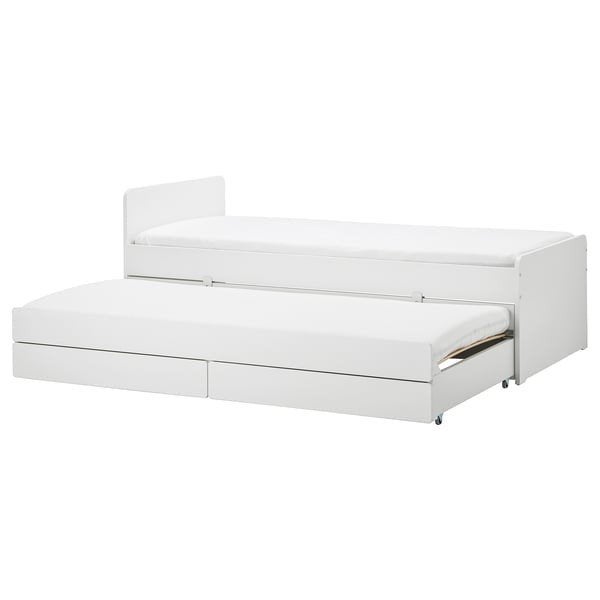 IKEA Släkt bed 90x200 met uitschuifbed en lades, Ophalen, Gebruikt, 90 cm, Eenpersoons