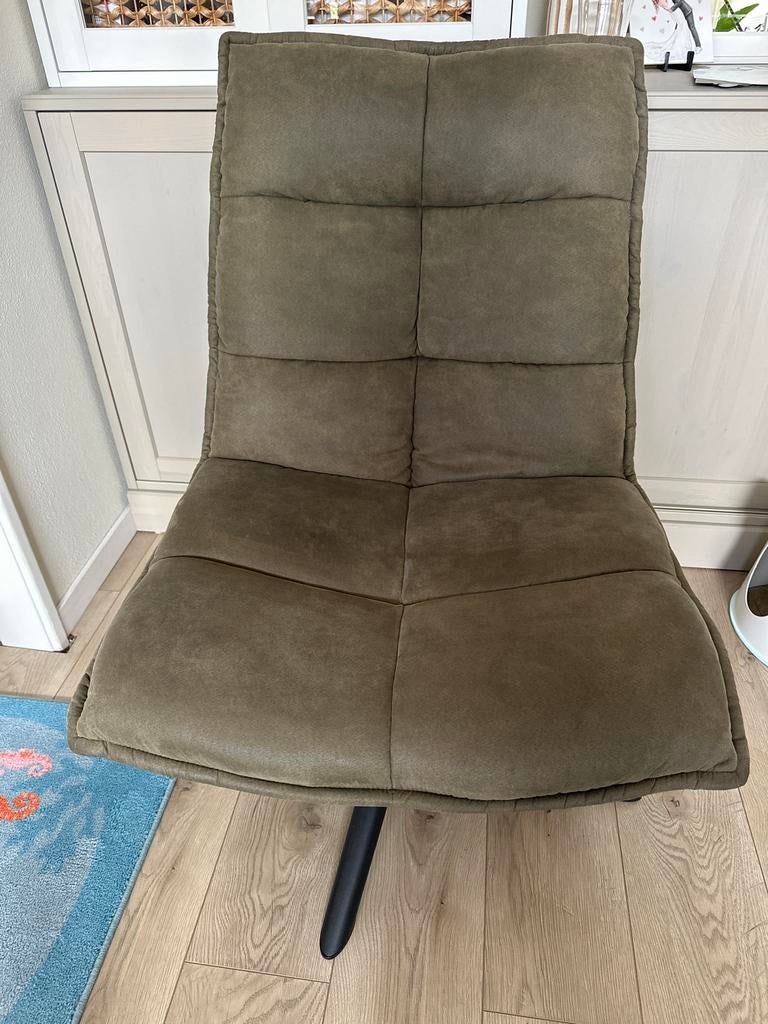 Leenbakker groene draaifauteuil - Comfortabel en stijlvol, Ophalen, Zo goed als nieuw, Overige kleuren, Eén