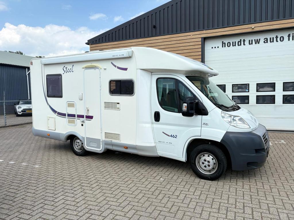 Mc louis steel 6m vast bed en treinzit, Caravans en Kamperen, Campers, Ringverwarming, Fiat, Bedrijf, Luifel