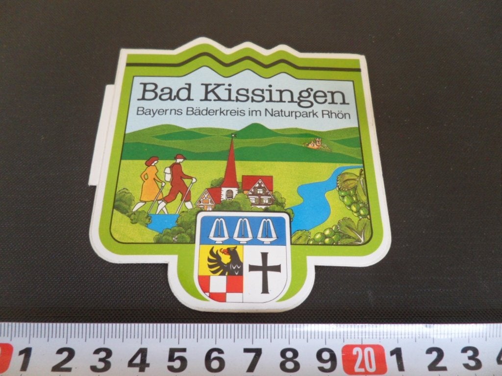 sticker Duitsland Bad Kissingen Bayerns Bäderkreis in Naturp, Ophalen, Zo goed als nieuw