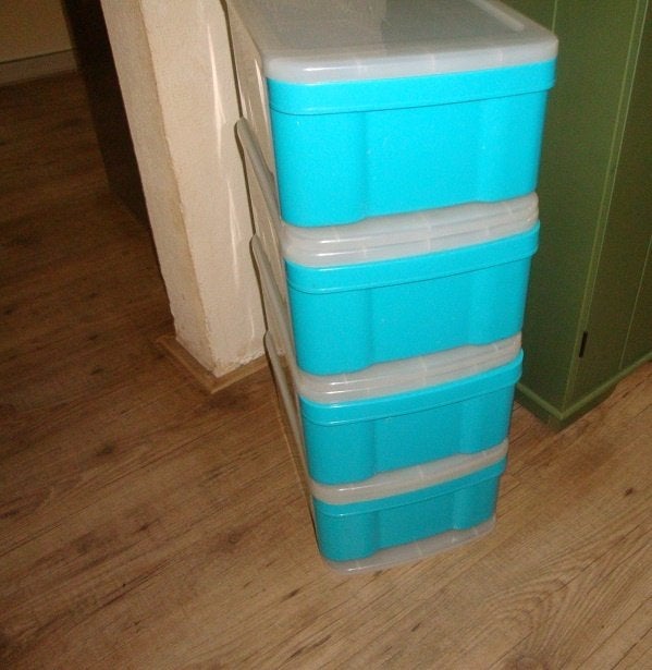 Plastic Ladenkastje, Huis en Inrichting, Kasten | Ladekasten, Ophalen, Zo goed als nieuw, 3 of 4 laden, Minder dan 100 cm