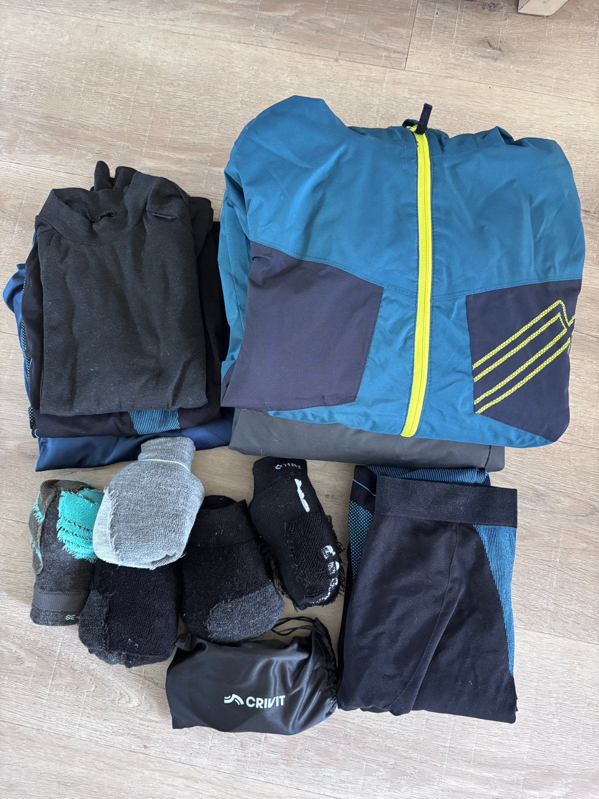 Wintersport pakket (jas, broek, thermokleding, sokken, bril), Ophalen of Verzenden, Gedragen, Overige maten, Pak