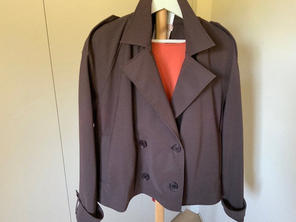 Super leuk bonded travelstof jasje Cato Studio Anneloes S, Kleding | Dames, Studio Anneloes, Bruin, Verzenden, Maat 46/48 (XL) of groter