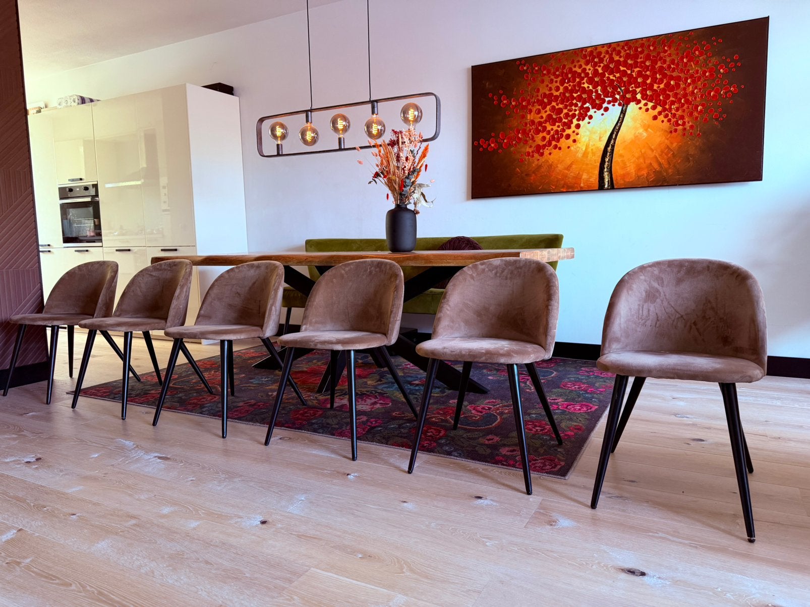6 Woood Fay eetkamerstoelen, Ophalen, 6 zes woood, Bruin, Zo goed als nieuw