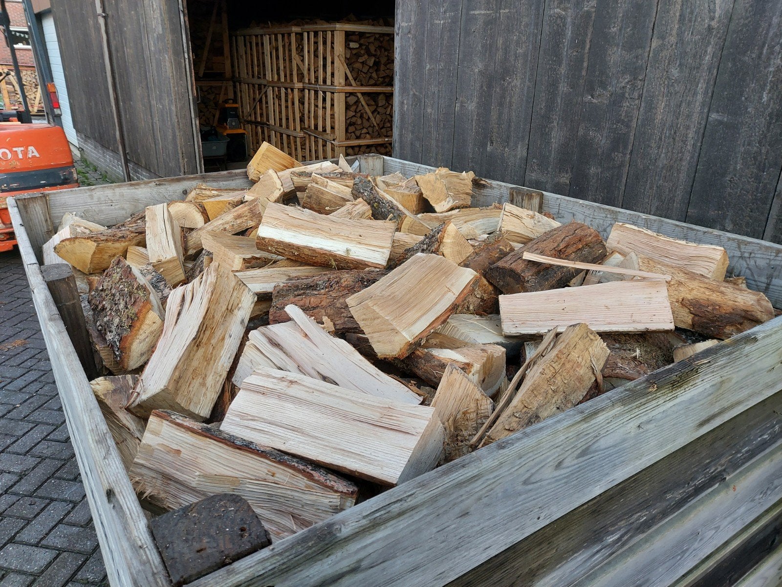Eiken droog haardhout 30cm, Tuin en Terras, 6 m³ of meer, Ophalen, Eikenhout, Blokken