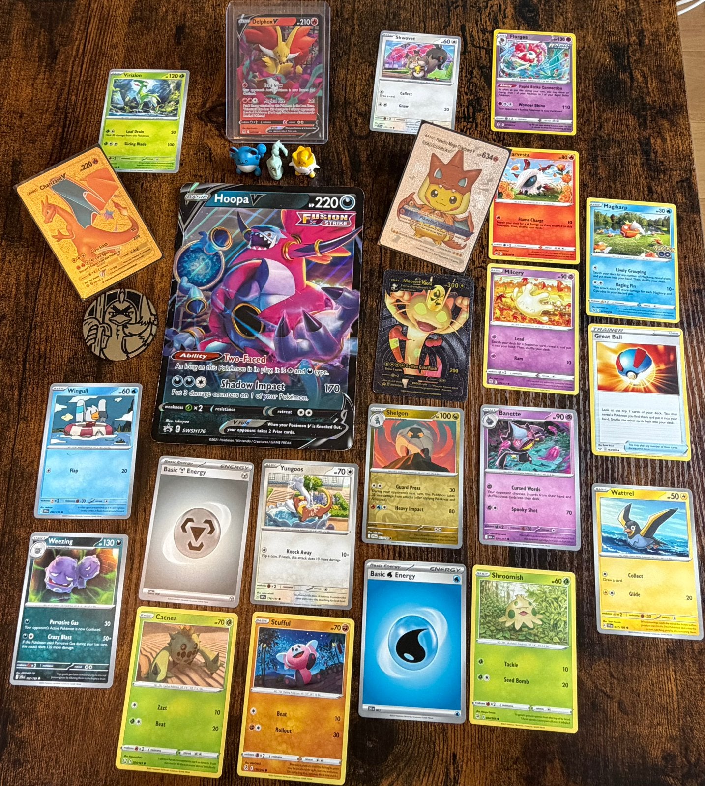 Leuke Pokémon set – kaarten, grote kaart & figuurtjes, Ophalen of Verzenden, Zo goed als nieuw