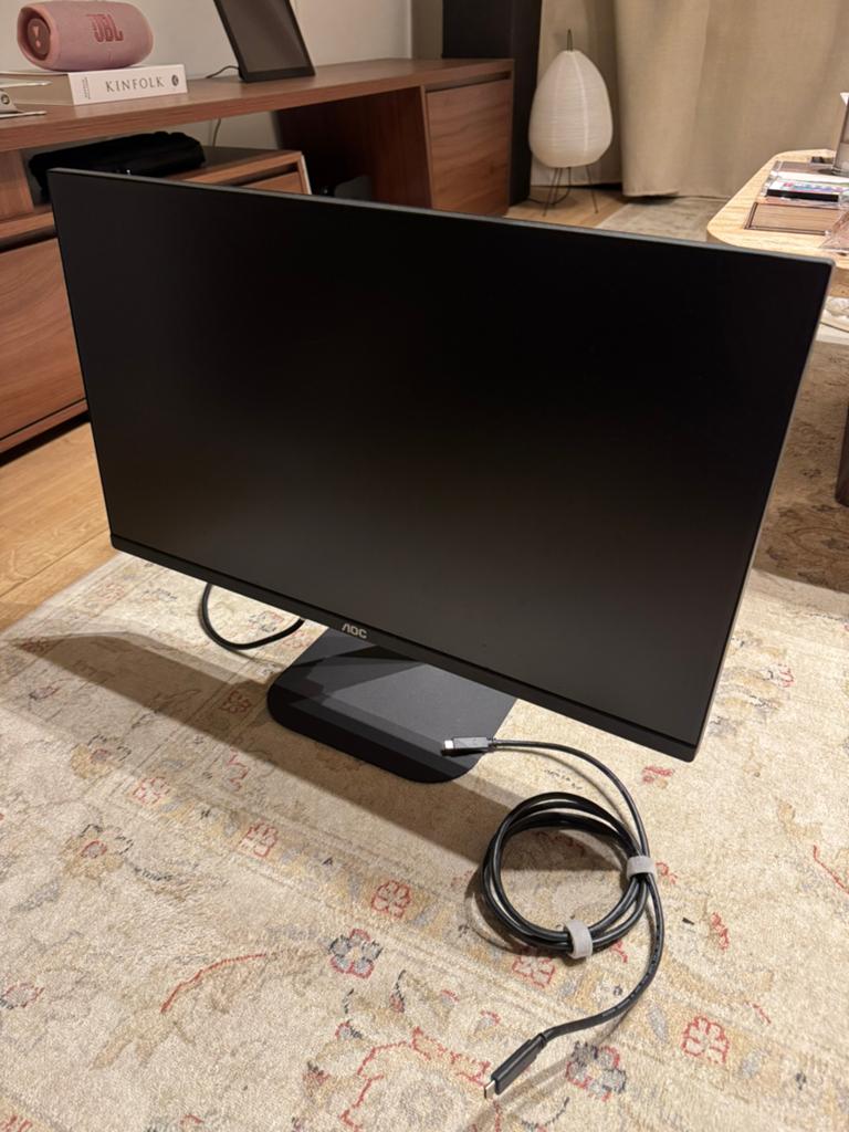 AOC monitor 24 inches (24V5C/BK), Ophalen, Full HD, Zo goed als nieuw, USB-C