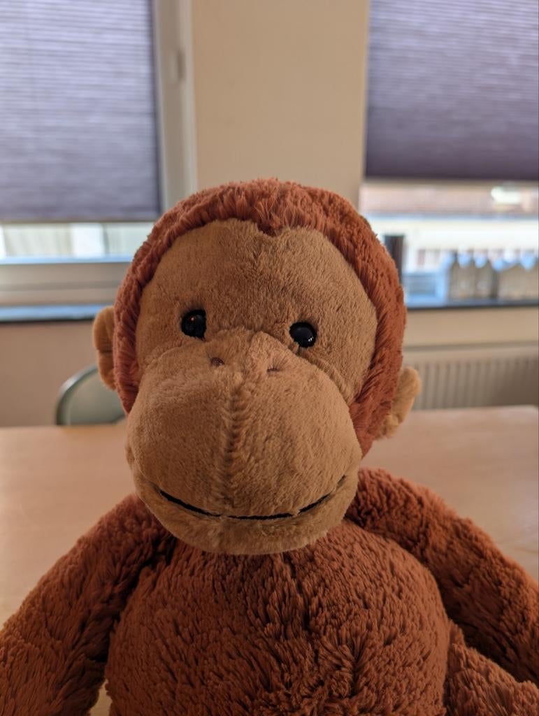 Jellycat Pongo Orang-oetan Knuffel orangutan oeran utan, Jellycat, Ophalen of Verzenden, Zo goed als nieuw, Middelgroot (20 tot 80 cm)