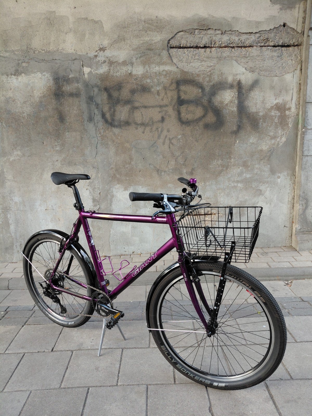 Custom Giant Bronco 58 cm 1x9s Stadfiets met Billy Bonkers, Ophalen, 57 cm of meer, Giant, Zo goed als nieuw