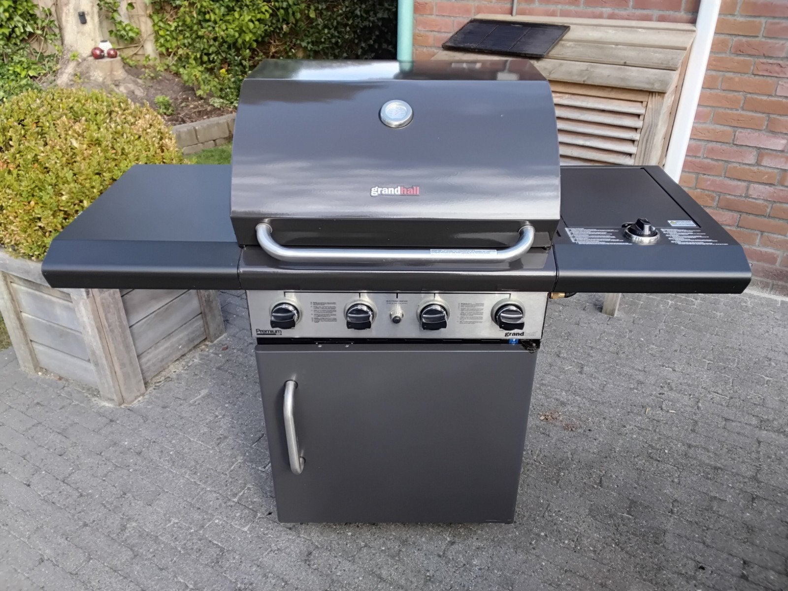 Grandhall Premium BBQ - Gasbarbecue met zijbrander + Gasfles, Ophalen, Gebruikt, Grandhall