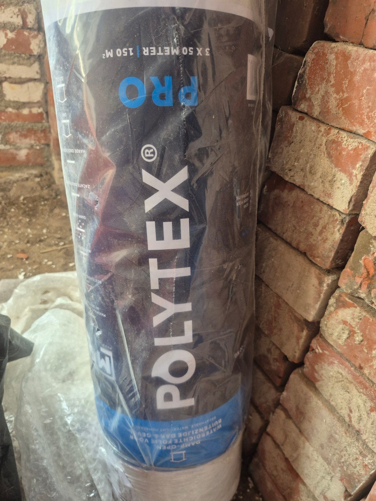 Polytex Pro damp-open folie, 3 x 50 meter, nieuw, Ophalen, Nieuw, 15 m² of meer, Piepschuim (Tempex)