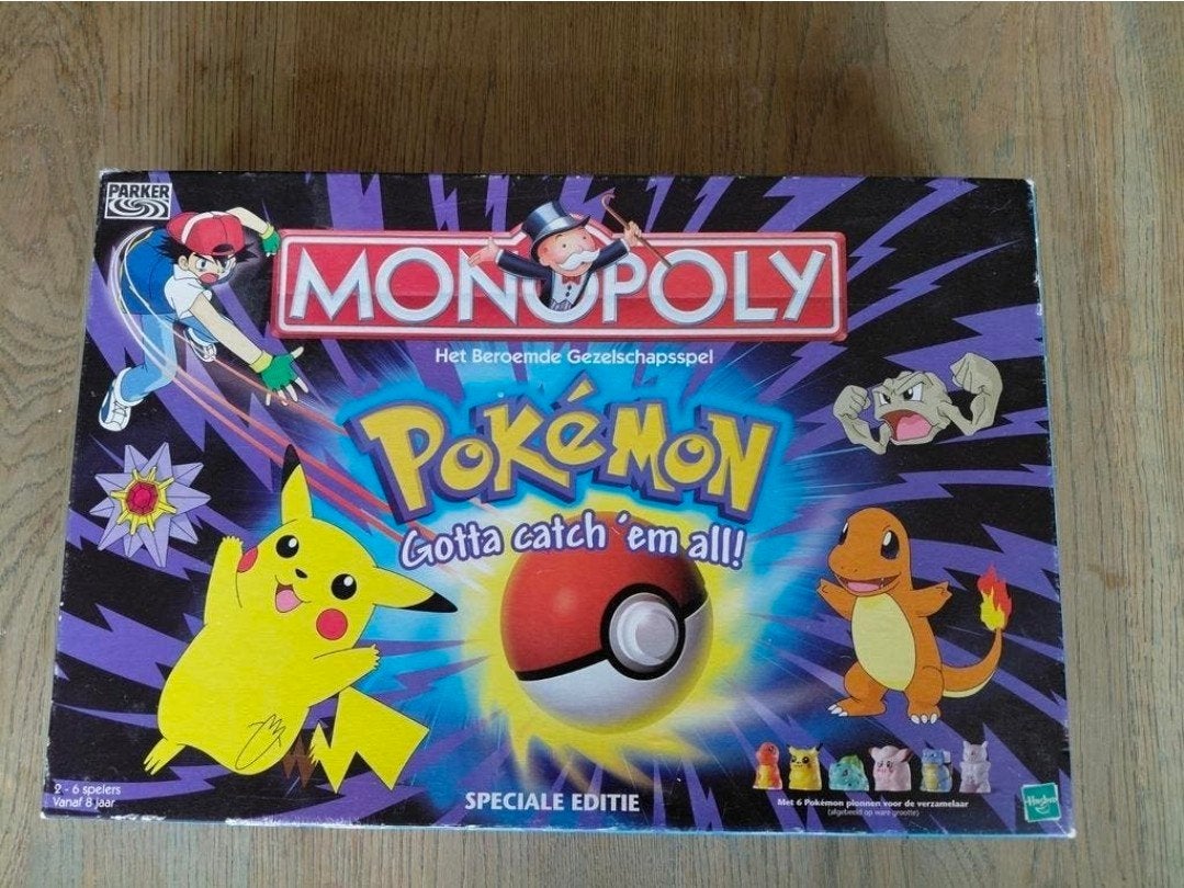Zeldzame Pokémon Monopoly (1999) –Speciale Editie., Vijf spelers of meer, Ophalen of Verzenden, Gebruikt