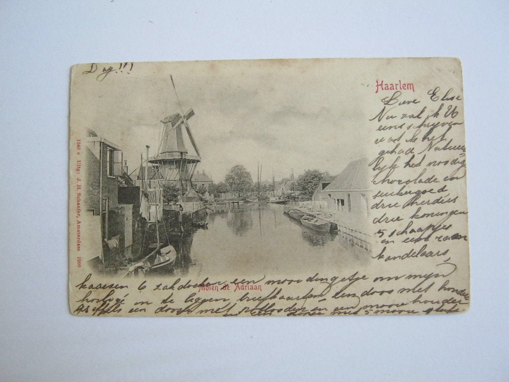 Ansichtkaarten Nederland, TC 9-103 Haarlem, Moen de Adriaan, Ophalen of Verzenden, Voor 1920, Gelopen, Noord-Holland