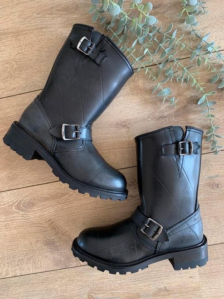 Frye bikerboots 37 38 gevoerd met wol cowboylaarzen, Hoge laarzen, -, Zwart, -