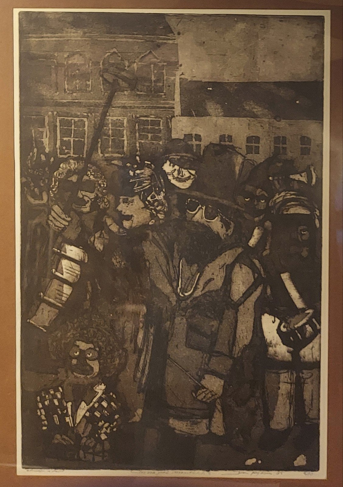 Jan Rijksen 1930 Maastricht 2018 carnaval, Dagelijks leven, 50 cm, Ophalen of Verzenden, Gesigneerd