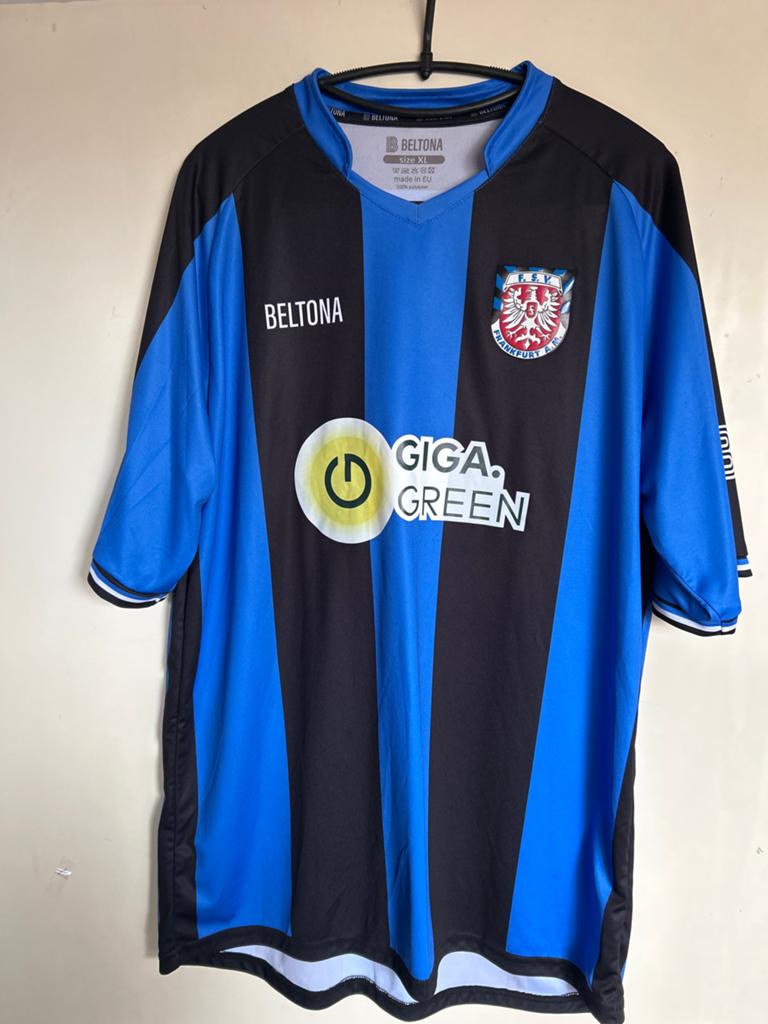 FSV Frankfurt Voetbalshirt - maat XL - Match Worn, Zwart, Maat 56/58 (XL), Ophalen of Verzenden, Zo goed als nieuw