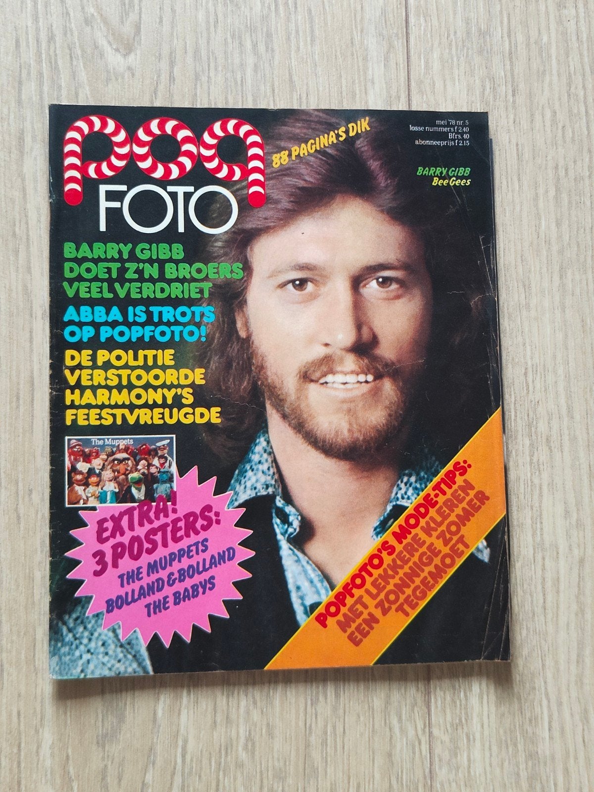 Popfoto mei 1978 met super poster the Muppets/the Babys, Ophalen of Verzenden, 1960 tot 1980, Nederland, Tijdschrift
