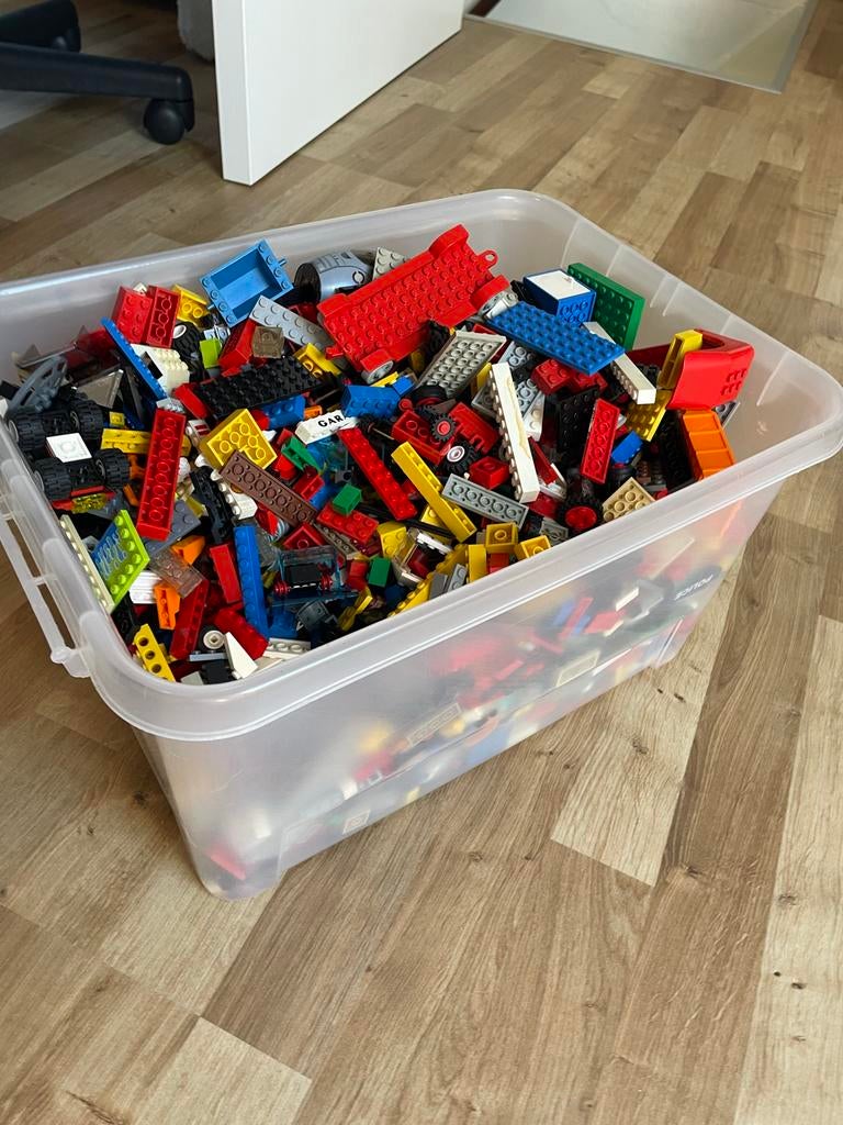 Grote bak vol diverse Lego, Gebruikt, Lego, Ophalen of Verzenden, Losse stenen