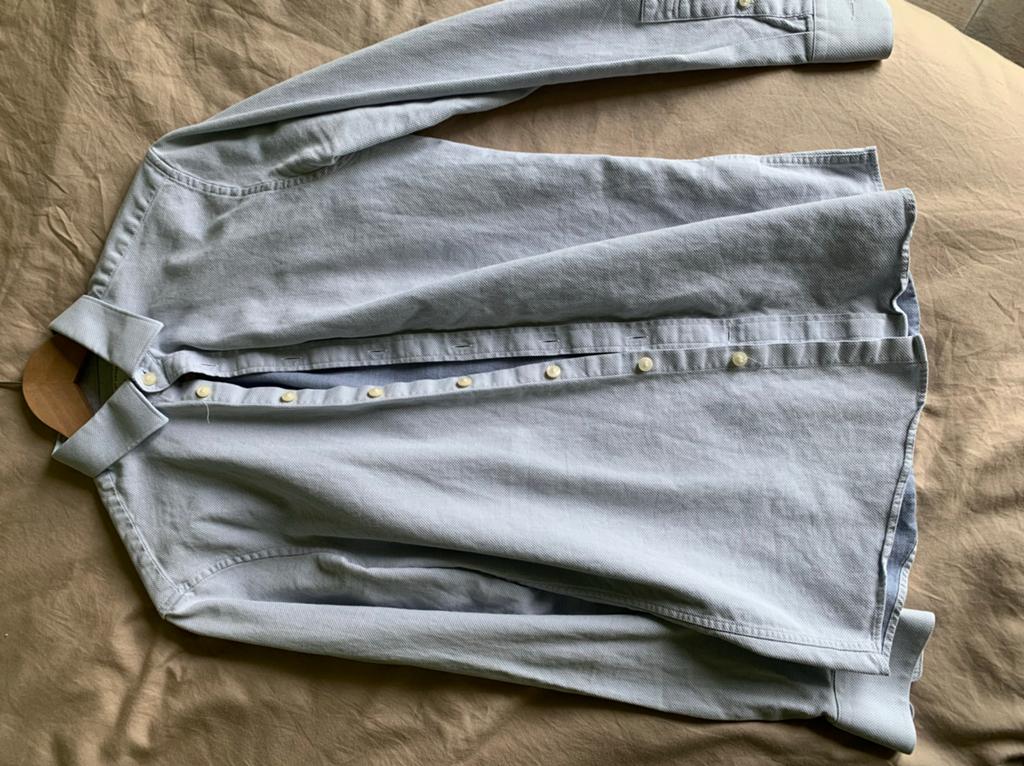 Tiger of Sweden Slim Fit overhemd - Halswijdte 38 (S), Kleding | Heren, Ophalen of Verzenden, Zo goed als nieuw, Blauw, Halswijdte 38 (S) of kleiner