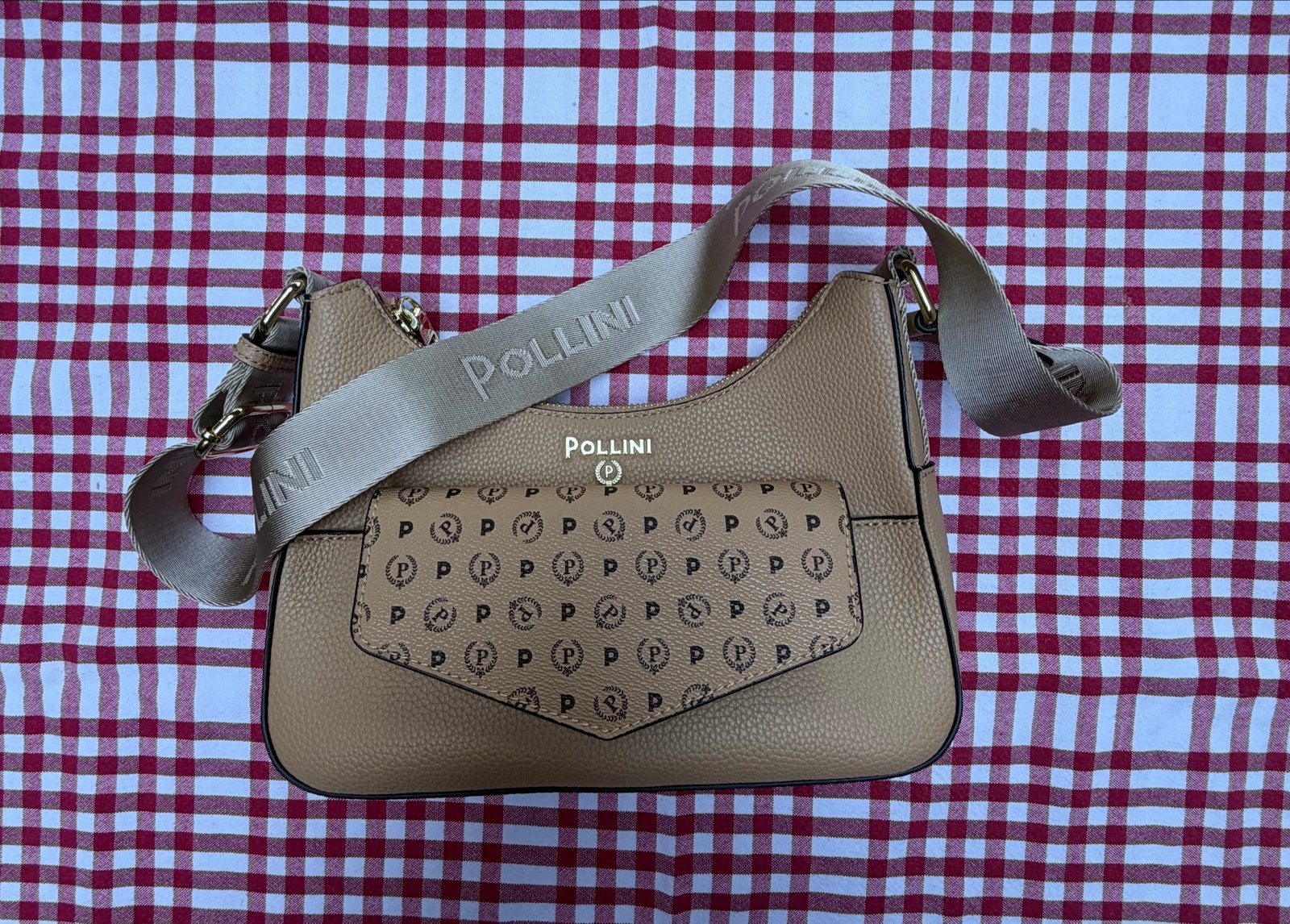 Nieuwe Pollini handtas - Elegant Italiaans design, Ophalen of Verzenden, Nieuw, Beige, Handtas