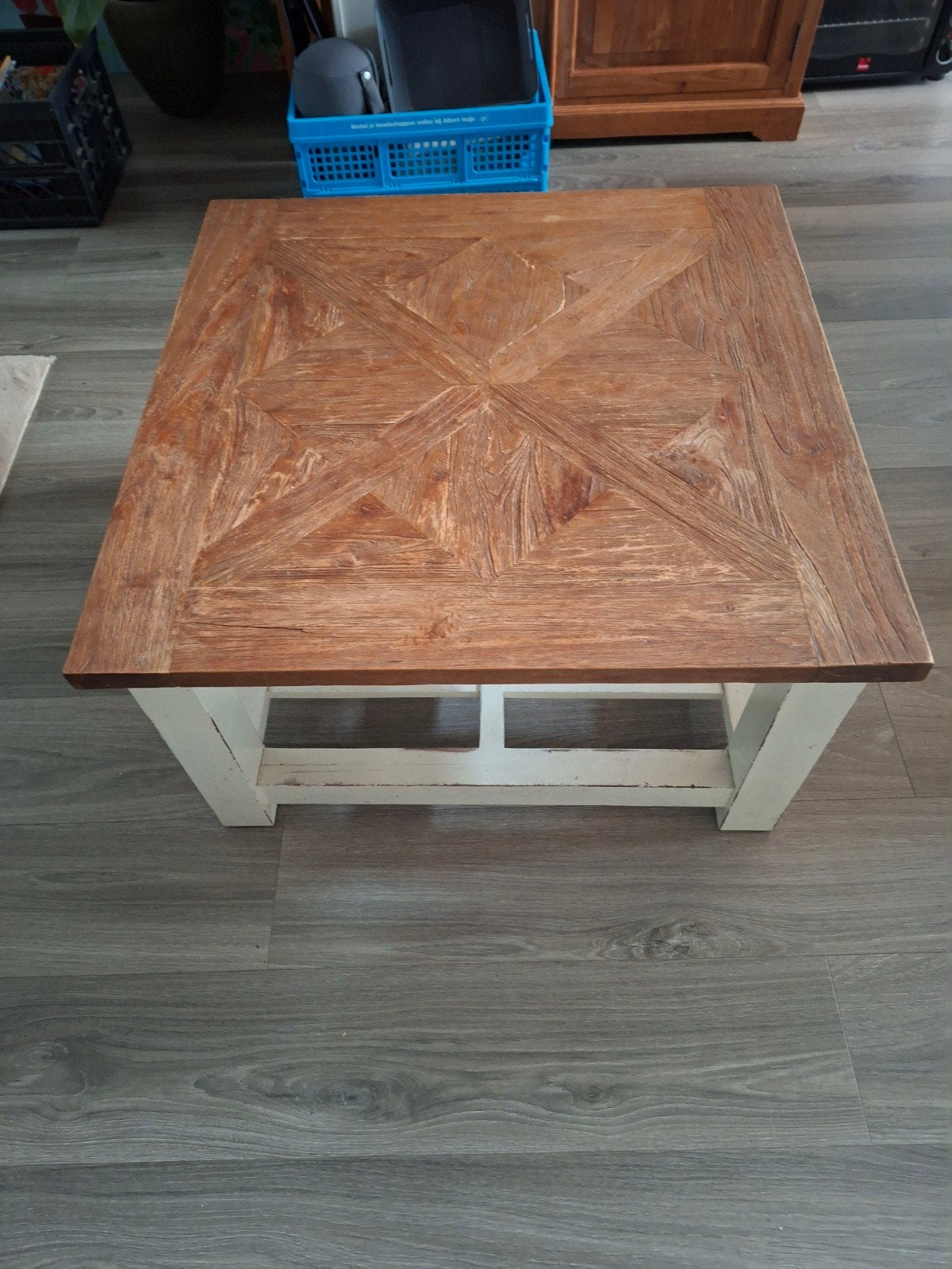 Salontafel vierkant R&M stijl, Ophalen, Gebruikt, 50 tot 100 cm, Vierkant