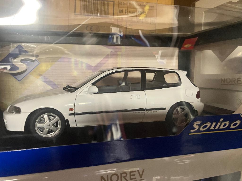 1:18 Solido Honda civic EG6 wit, Hobby en Vrije tijd, Modelauto's | 1:18, Auto, Nieuw, ., Solido