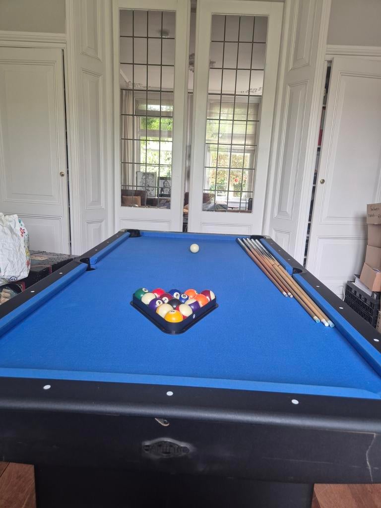 Opklapbare Buffalo Pooltafel - 207x114 cm, Sport en Fitness, Biljarten en Poolen, Ophalen, Gebruikt, Pooltafel