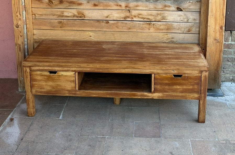 Tv meubel teak hout GRATIS OPHALEN, Ophalen, Gebruikt, Hout, Overige typen