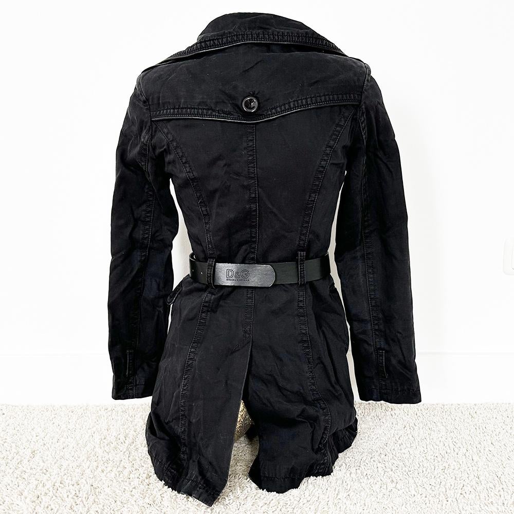 Mooie Chic Et Jeune Jas & D&G Gesp (T1/S) € 55,-, Zwart, Ophalen of Verzenden, Zo goed als nieuw, Maat 36 (S)