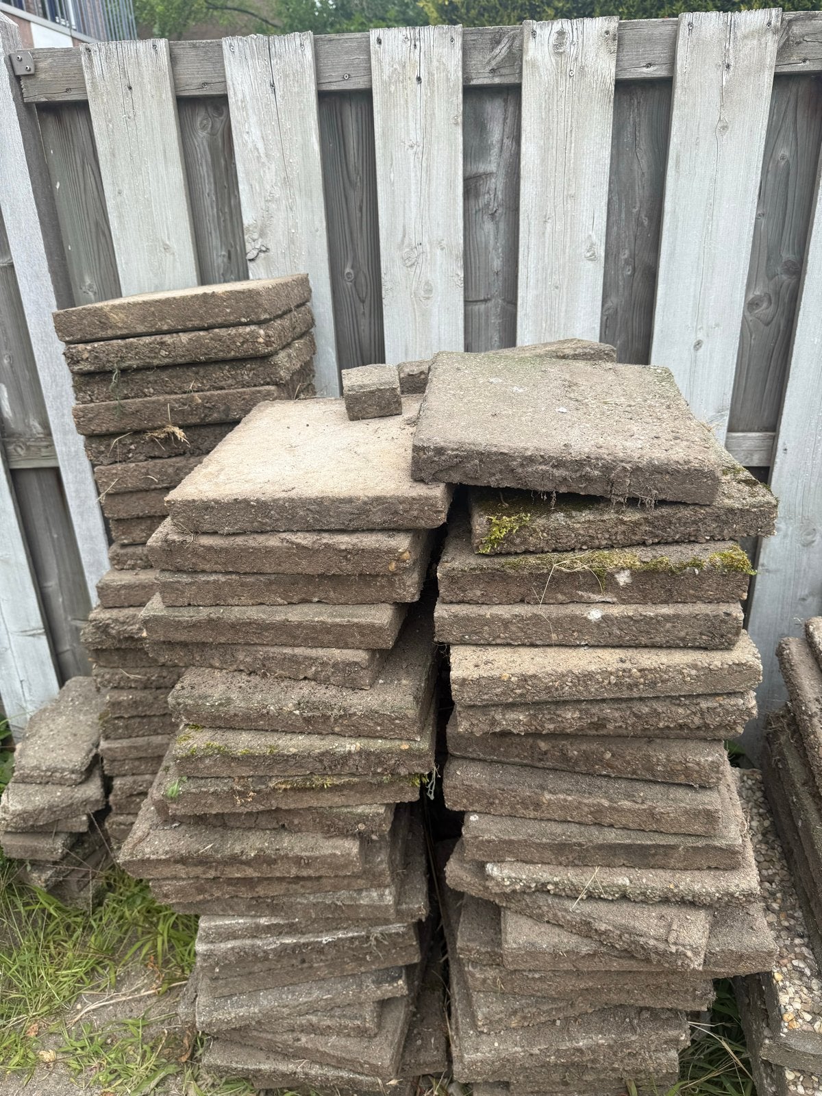 Tuin tegels- 200 stuks, Ophalen, Gebruikt, 10 m² of meer, Beton