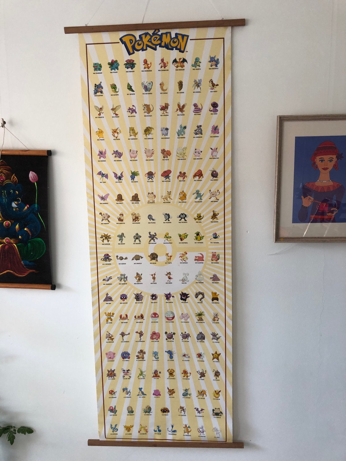 Pokemon posters eerste 151 en landkaart Sinnoh, Verzamelen, Posters, Ophalen, Gebruikt, Deurposter of groter, Overige onderwerpen