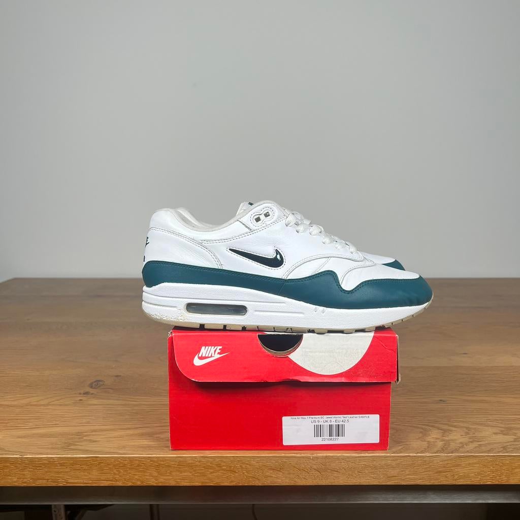 Nike Air Max 1 Sample Jewel 'Atomic Teal' - US9 | EU42.5, Overige kleuren, Verzenden, Nike, Sneakers of Gympen