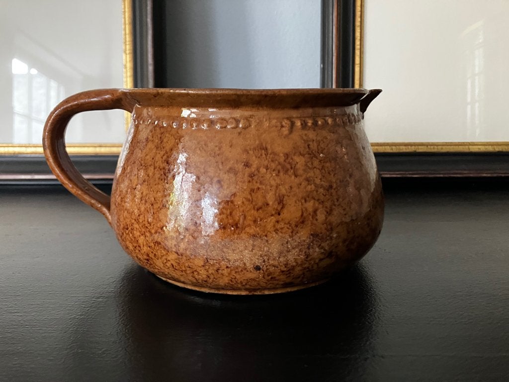 Antieke vuurvaste aardewerk kasserol pot - Meissen (Saxonia), Antiek en Kunst, Ophalen of Verzenden