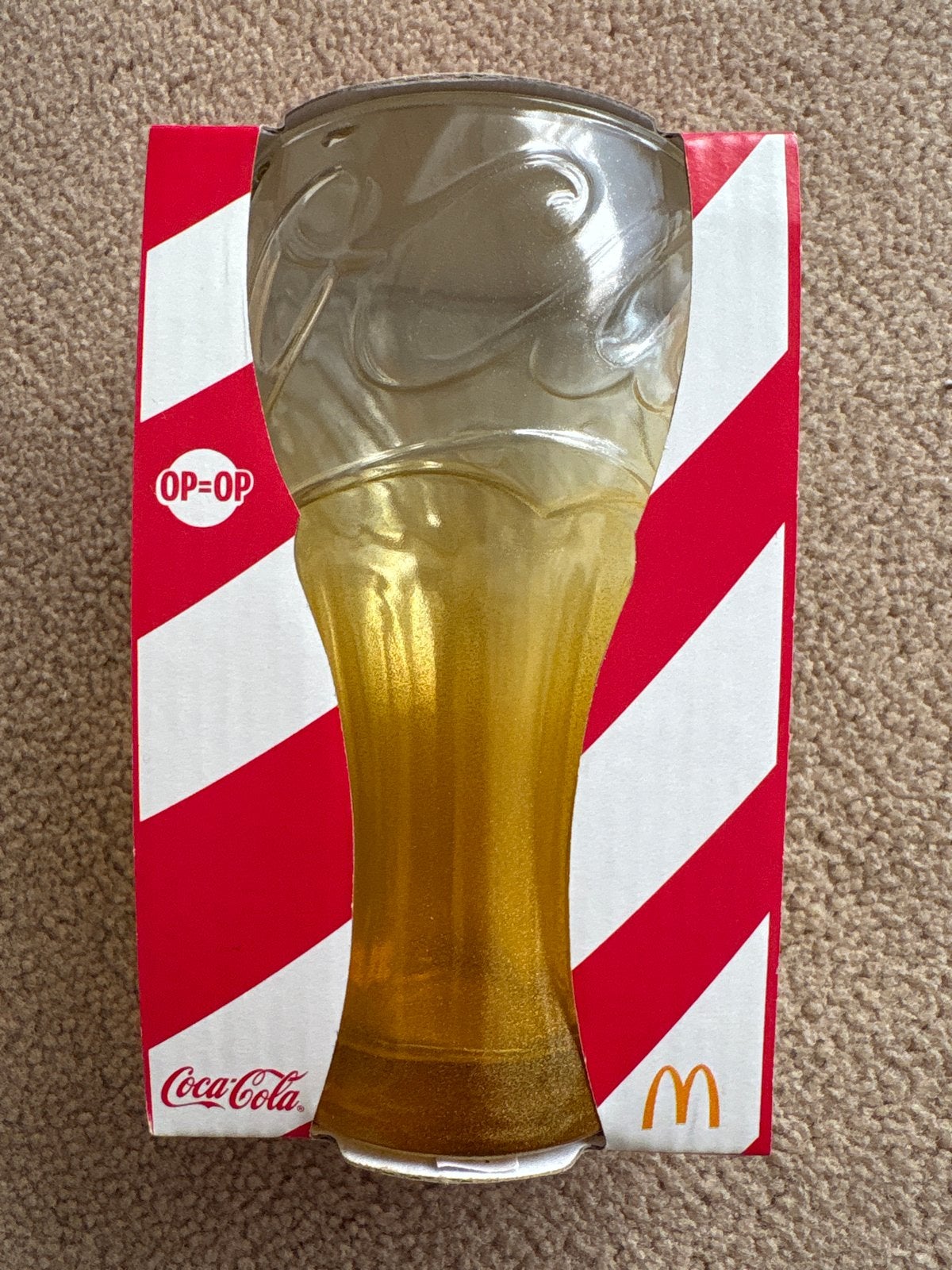 Coca-Cola Limited Edition Glas Goud - McDonald's, Ophalen of Verzenden, Nieuw, Gebruiksvoorwerp