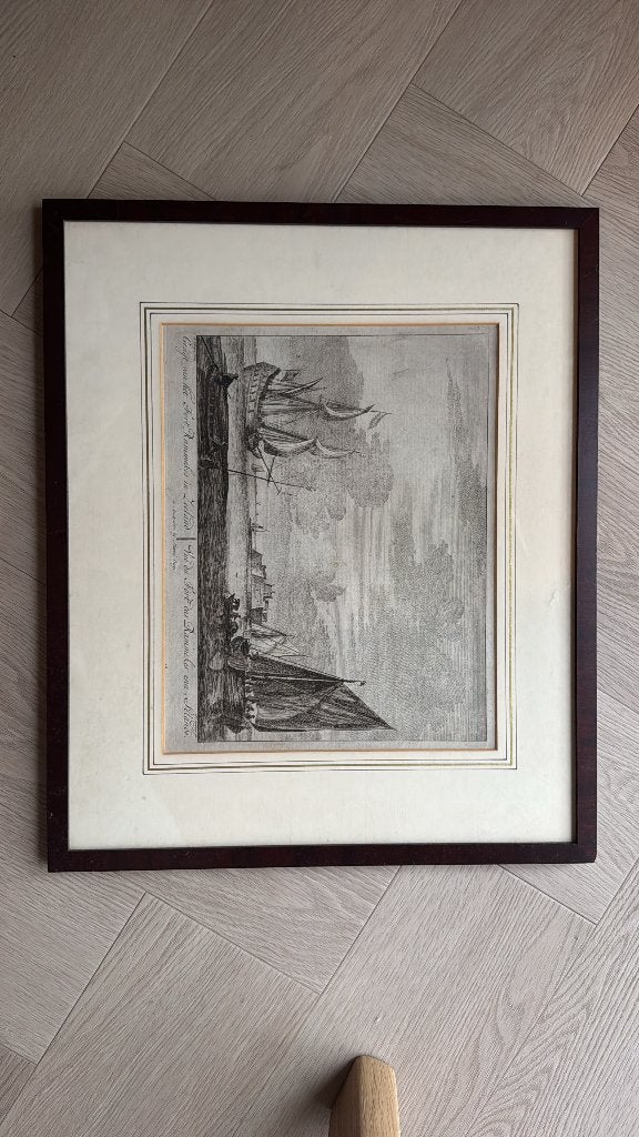 18e-eeuwse kopergravure Fort Rammekens – Spilman, Antiek en Kunst, Ophalen, Gravure, Ingelijst, 1700 - 1799