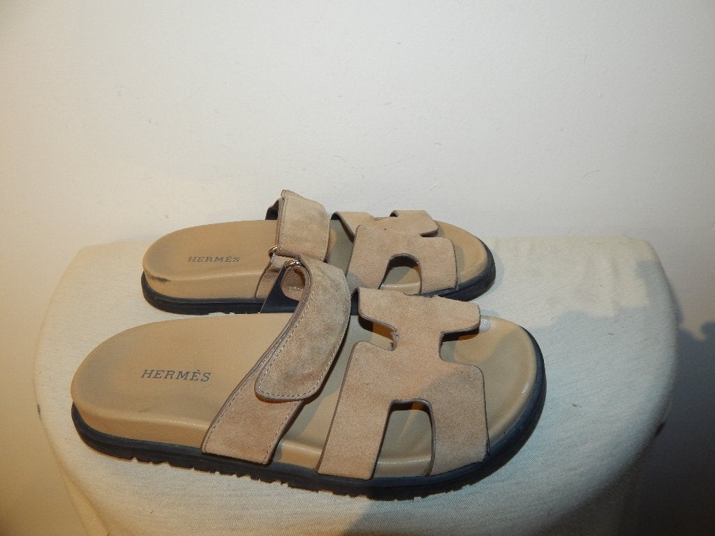 Hermes Chypre leren sandalen bredere banden authentiek 39