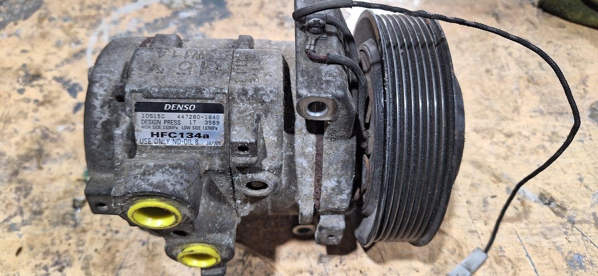 Originele Denso Aircopomp / Compressor (447280-1840 / 10S15C, Gebruikt, -, -, Ophalen of Verzenden