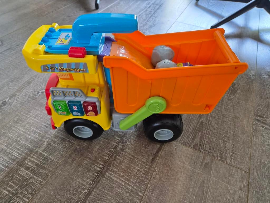 VTech 2-in-1 Kiepwagen met geluid en accessoires, Ophalen, Gebruikt