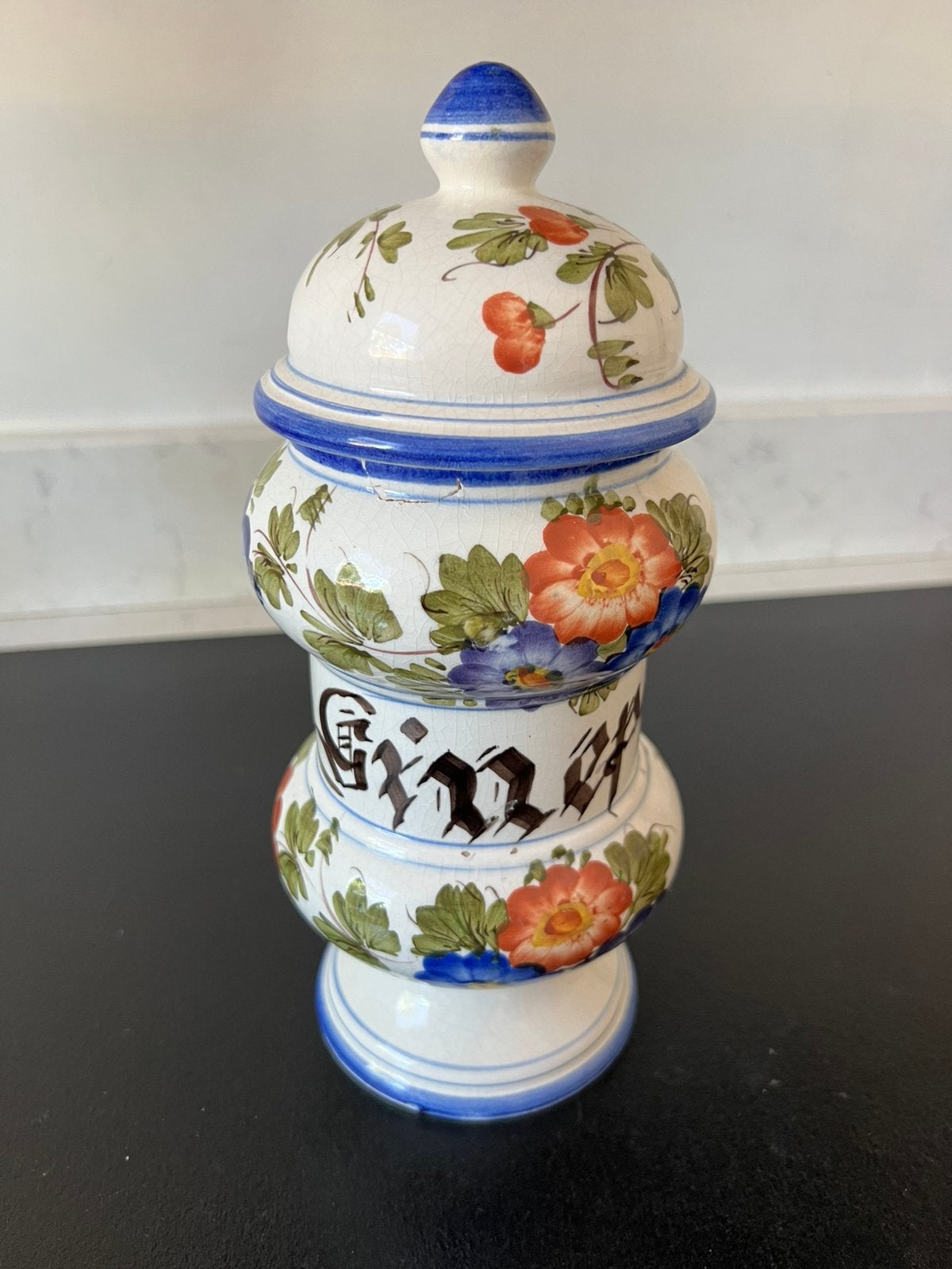 Voorraadpot / Apothekerspot Bassano., Antiek en Kunst, Ophalen of Verzenden