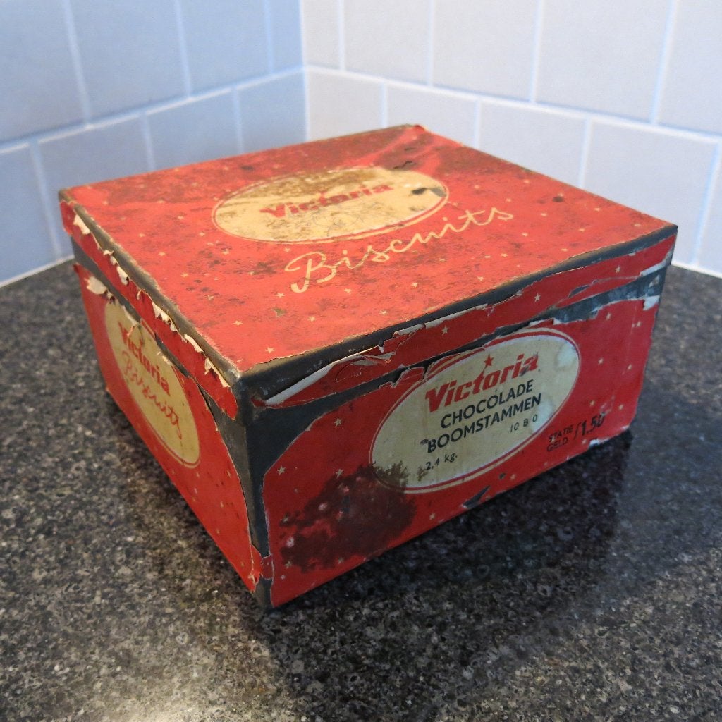Oud blik Victoria biscuits, Ophalen of Verzenden, Gebruikt, Overige