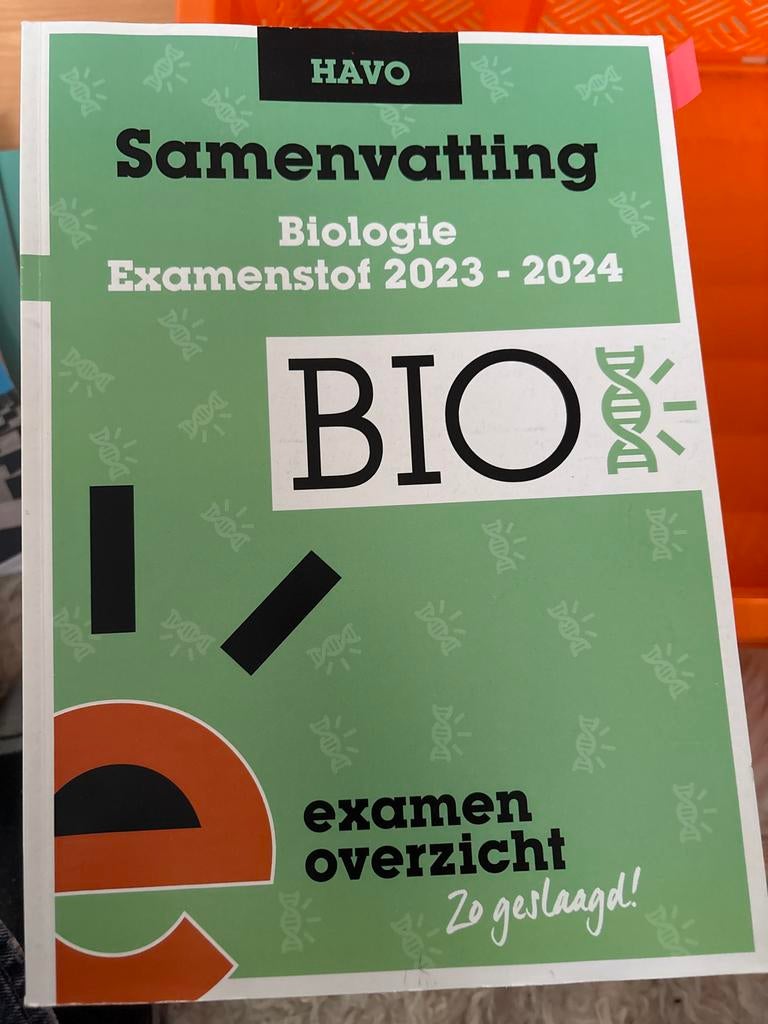 Samenvatting Biologie Examenstof HAVO 2023-2024, Boeken, Schoolboeken, Ophalen of Verzenden, Zo goed als nieuw, HAVO, Biologie