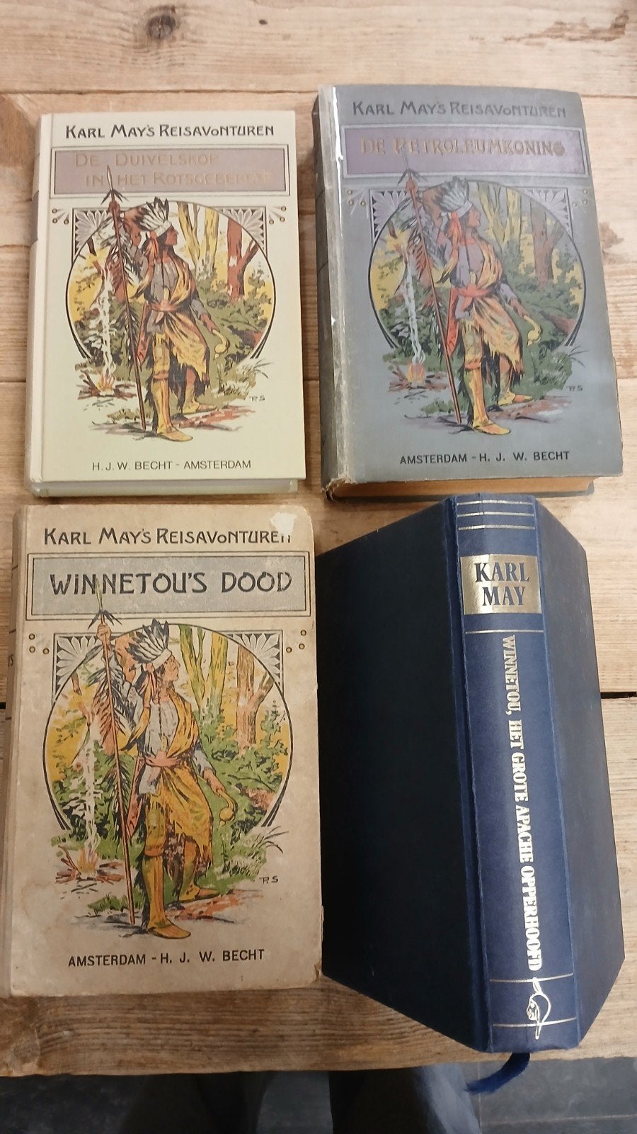 Karl May Reisavonturen - 4 boeken, waaronder Winnetou, Ophalen of Verzenden