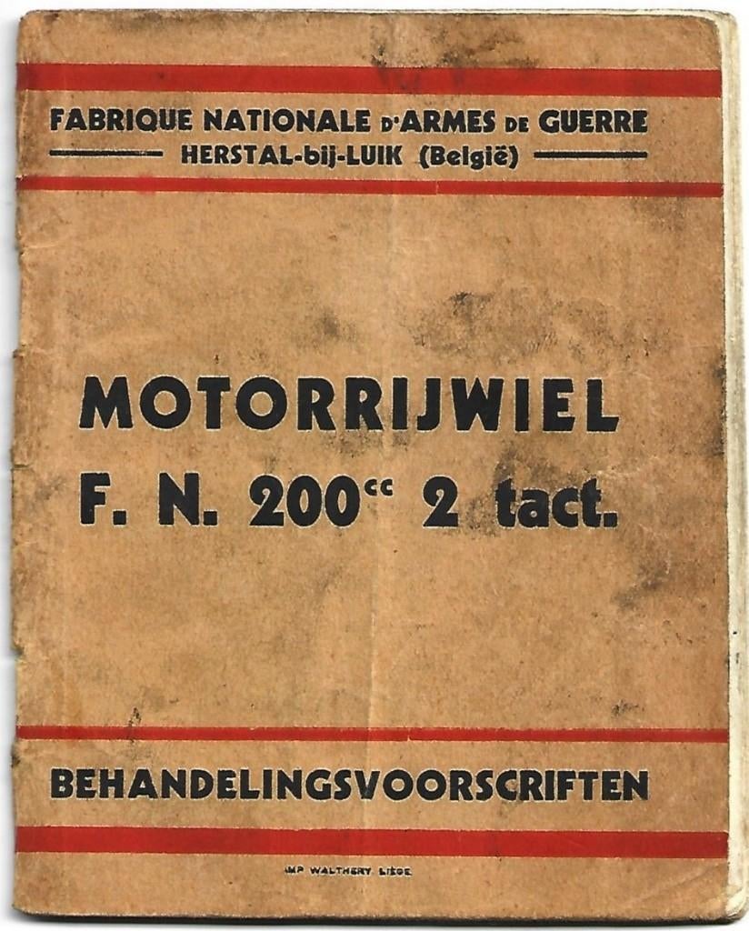 FN 200 cc 2 takt handleiding behandelingsvoorschriften, Verzenden, Overige merken