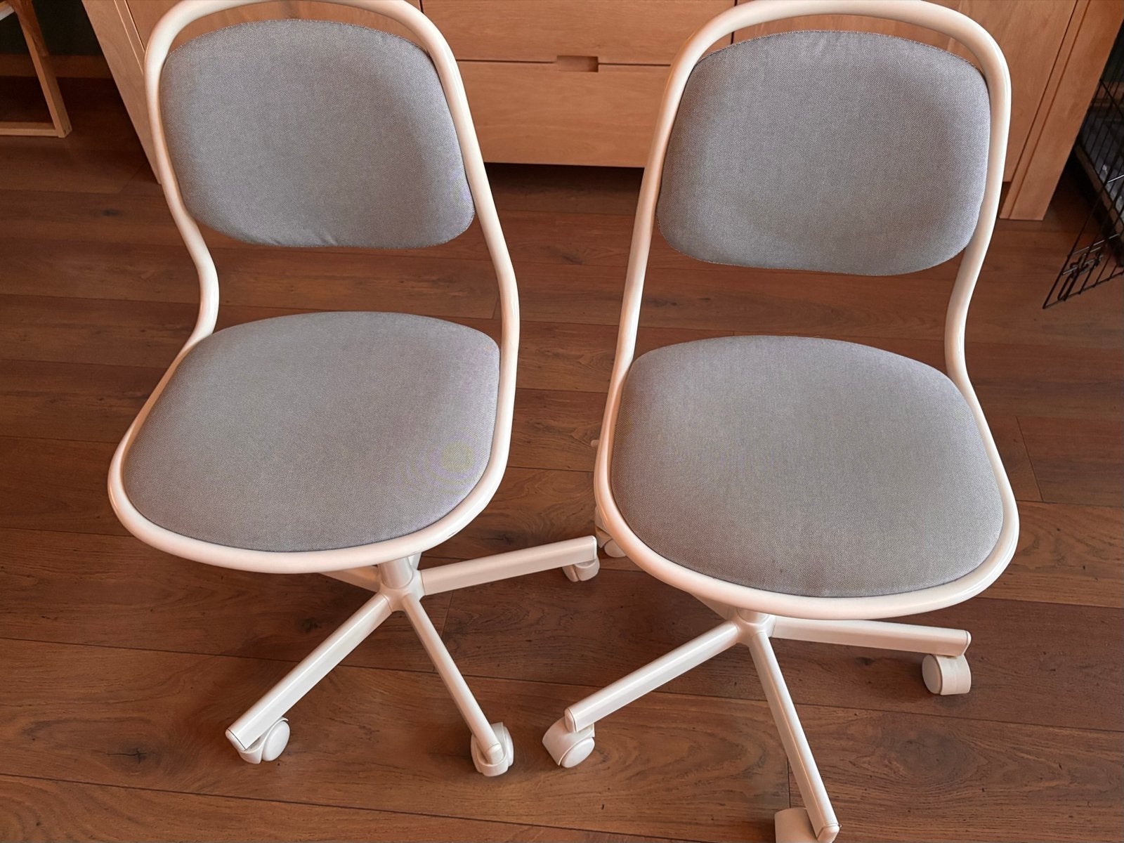 IKEA ÖRFJÄLL Kinderbureaustoel wit/Vissle lichtgrijs, Ophalen, Gebruikt, Wit, Bureaustoel