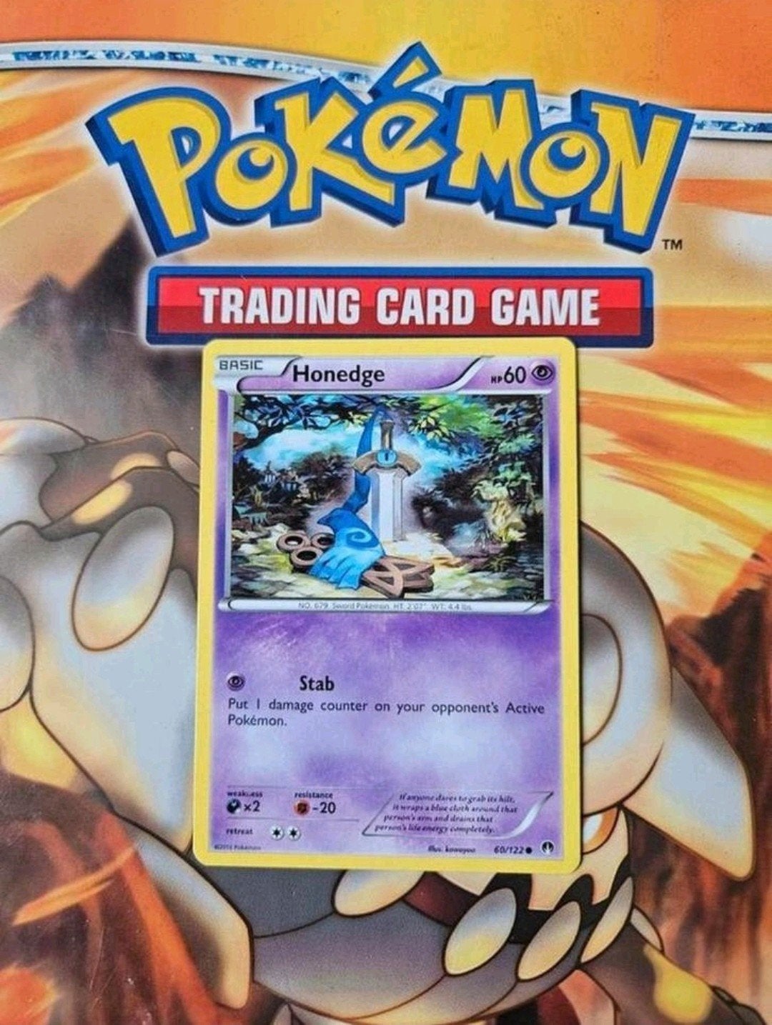 Honedge 60/122 XY BREAKpoint pokemon kaart, Ophalen of Verzenden, Gebruikt, Losse kaart