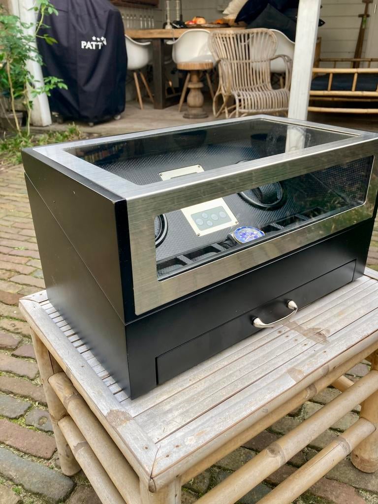 Ferocase  2x Watchwinder met 7 Vaks Horloge Opberg box, Ophalen of Verzenden, Zo goed als nieuw